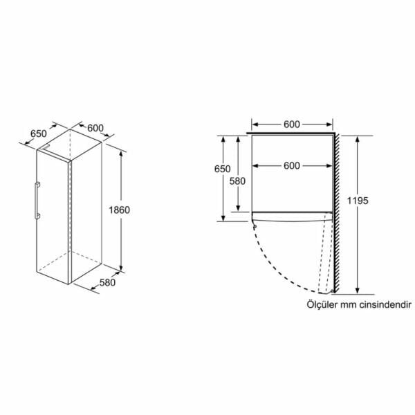 Siemens GS36NVIF0N iQ300 Solo Derin Dondurucu