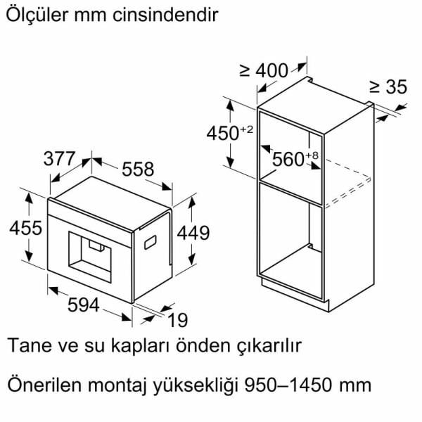 Siemens CT718L1B0 iQ700 Ankastre Tam Otomatik Kahve Makinesi