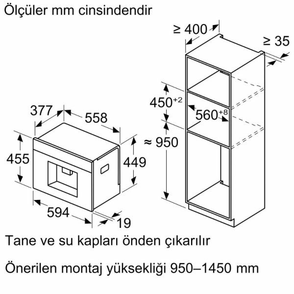 Siemens CT718L1W0 iQ700 Ankastre Tam Otomatik Kahve Makinesi