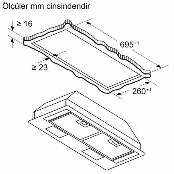 Siemens LB73NAA30 iQ100 Gömme Aspiratör