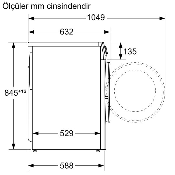 Profilo CGA254X0TR 10 KG 1400 Devir Çamaşır Makinesi