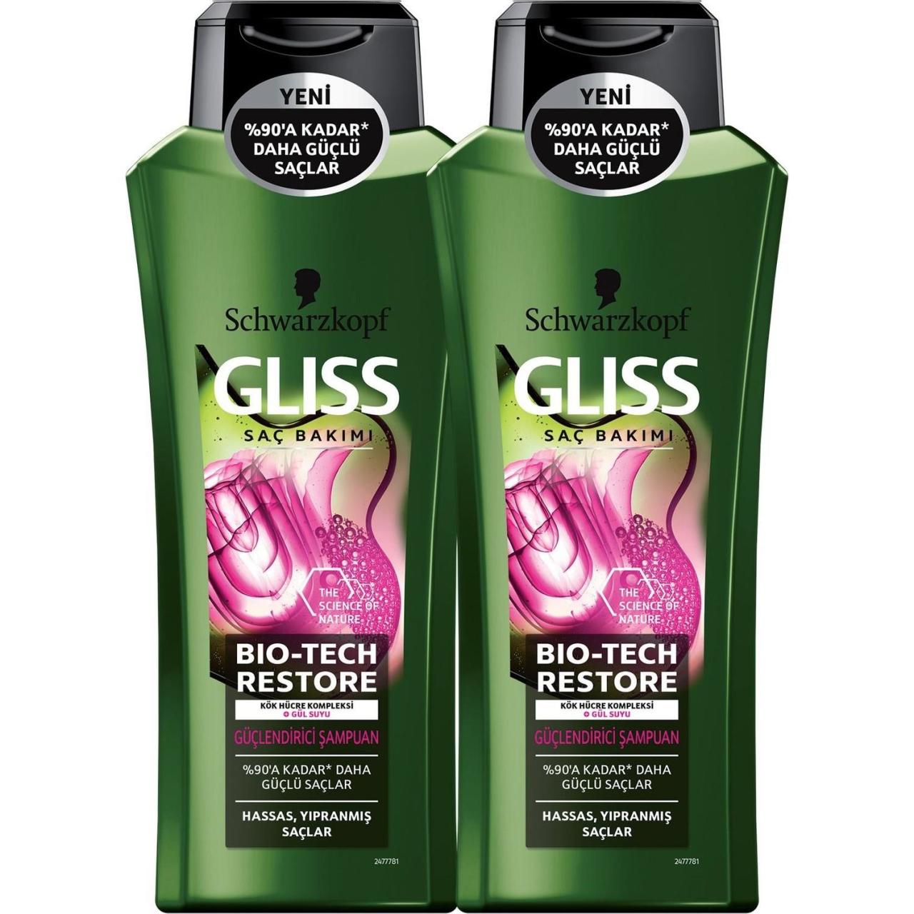 Gliss Bio-Tech Güçlendirici Şampuan 500 ml x 2 Adet