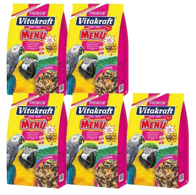 Vitakraft 1000 Gram Papağan Menu Premium+Jodvital 5 Adet