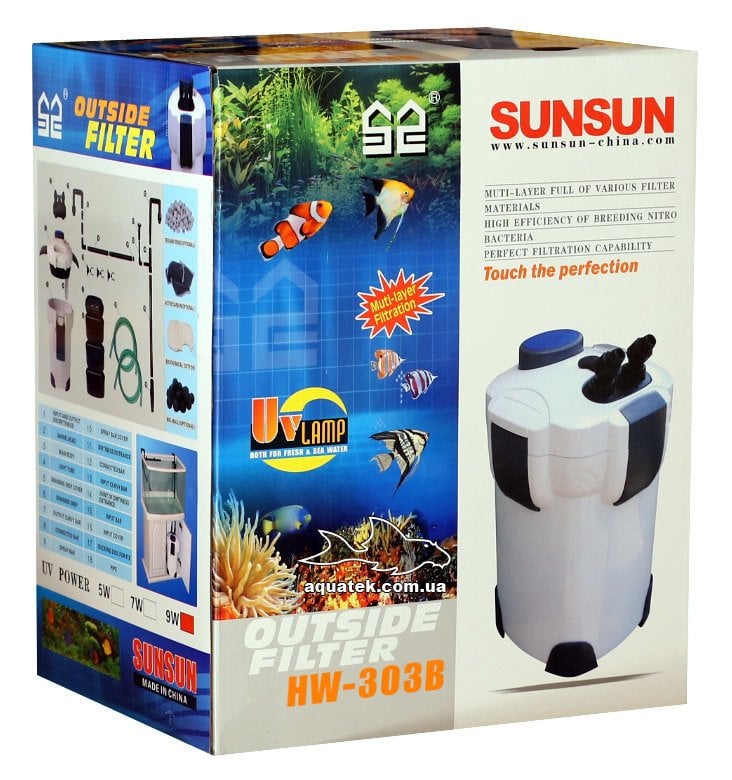 Sunsun HW-303B Akvaryum Dış Filtre UV li 1400 Lt/S