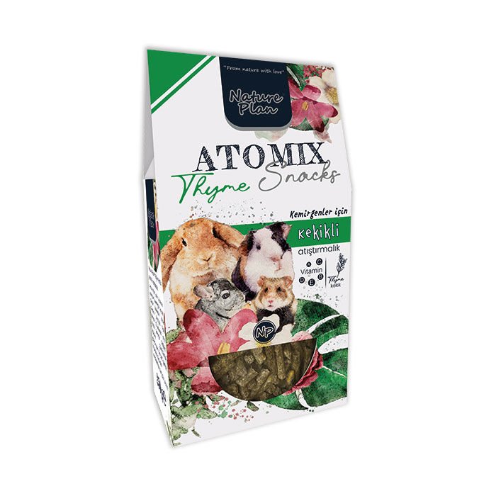 Nature Plan Atomix Snacks Thyme Kemirgenler Için Kekikli Atıştırmalık 250 Gr