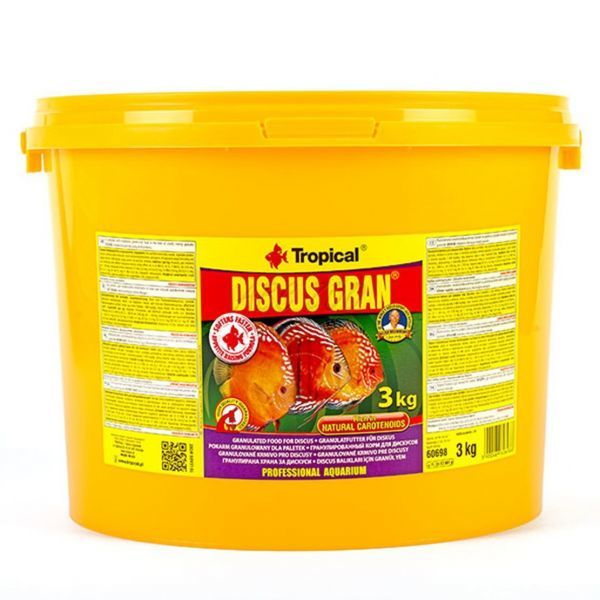 Tropical Discus Gran Balık Yemi 250 Gram kovadan bölme