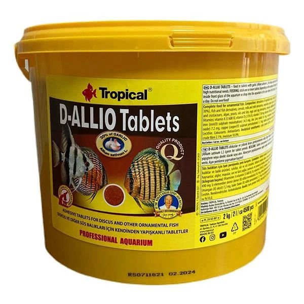 Tropical D-allio Tablet balık yemi 250 adet