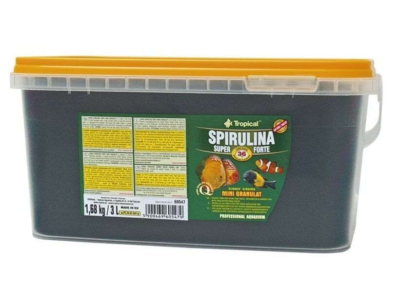 Tropical Spirulina Super Forte Mini Granulat 50 gram Kovadan Bölme