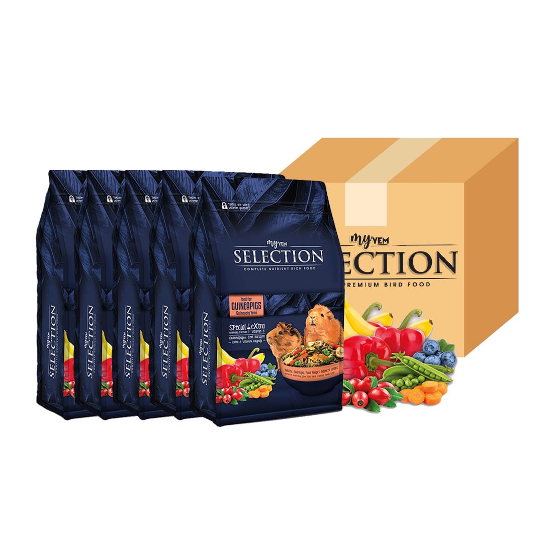 Myyem yaban mersini kırmızı biber ve kuşburnu ginepig yemi 750gr X 5 adet