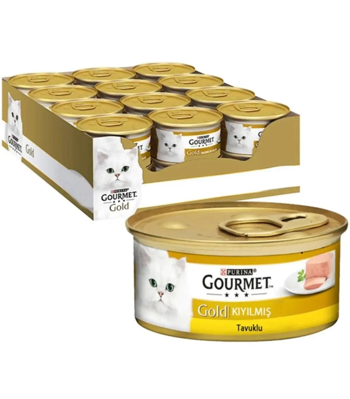 Gourmet Gold Kıyılmış Tavuklu Konserve Kedi Maması 85 gr 24 Lü Paket