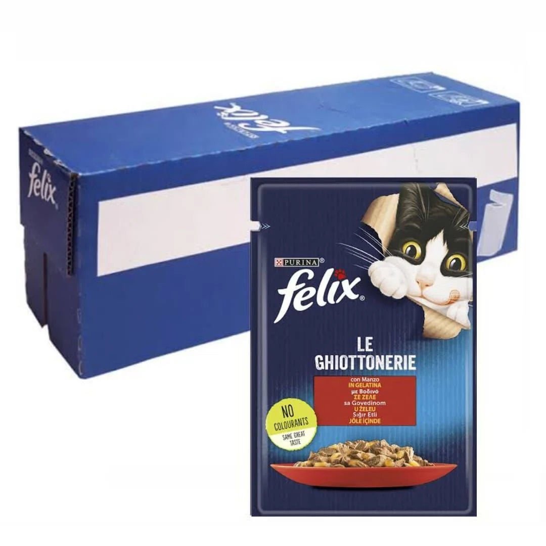 Felix Pouch Junior Sığır Etli Yavru Yaş Kedi Maması 85 Gram 26 Adet