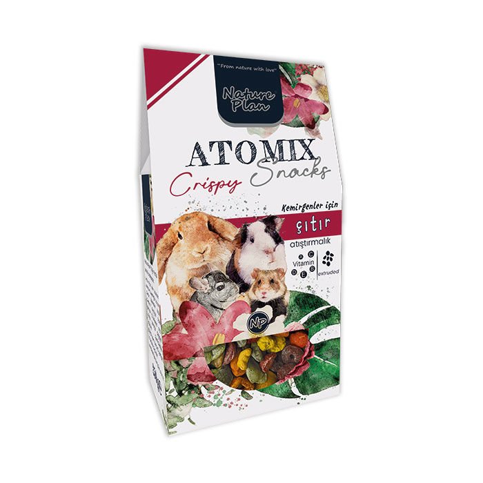 Nature Plan Atomix Snacks Extrude Kemirgenler İçin Çıtır Atıştırmalık 250 g