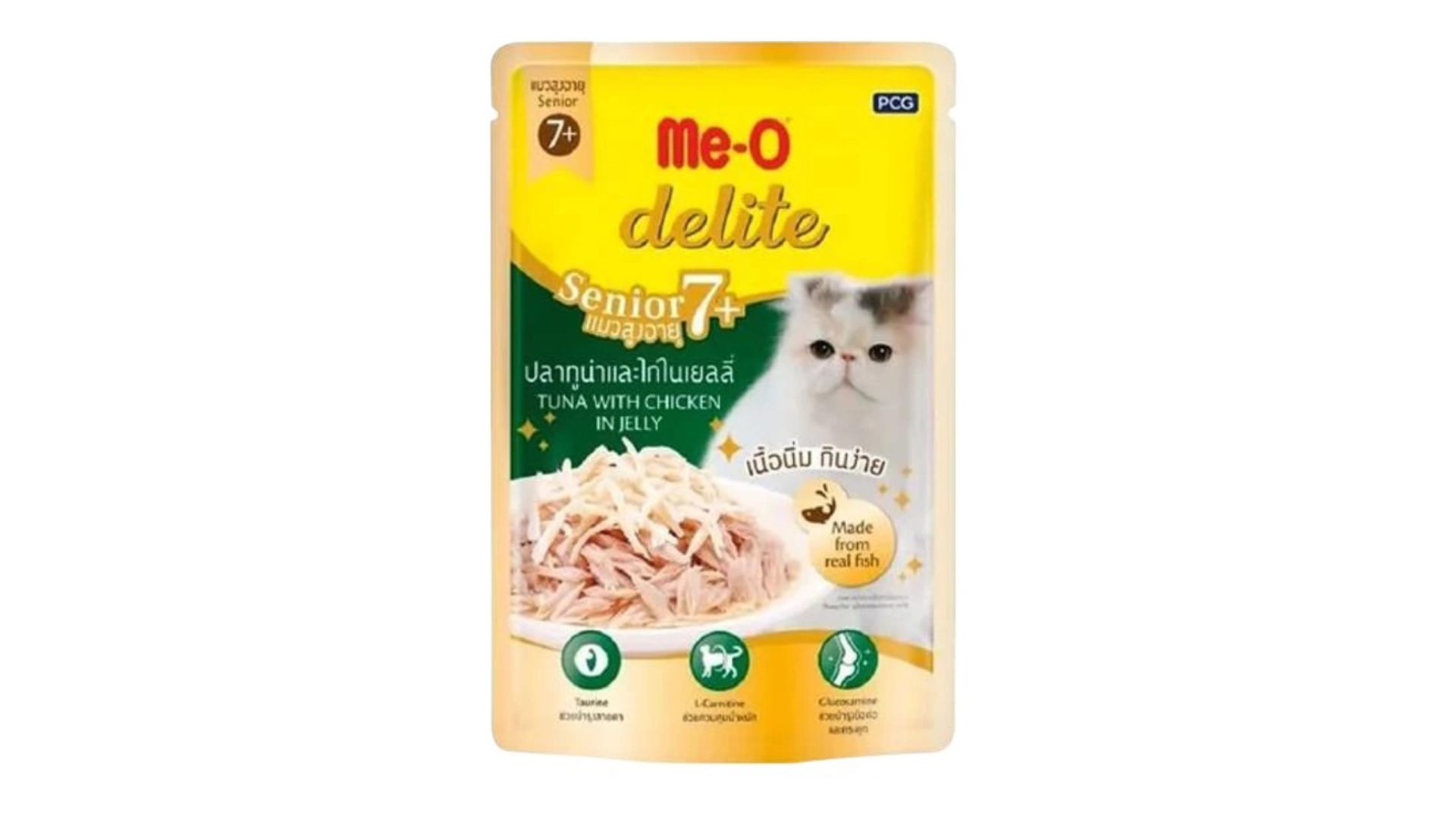 Me-O Delite Senior 7+ Ton Balıklı & Tavuk Etli Jöle İçinde Konserve Yaşlı Kedi Maması 70 gram