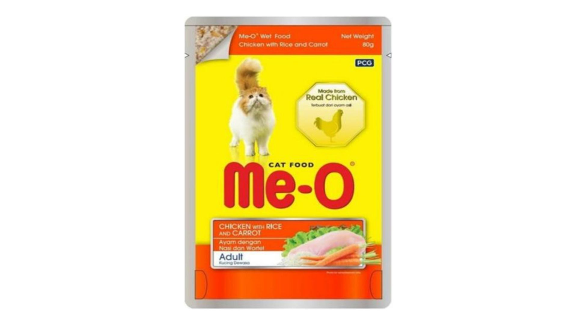 Me-O Tavuklu Pirinçli ve Havuçlu Yaş Kedi Maması 80 gram