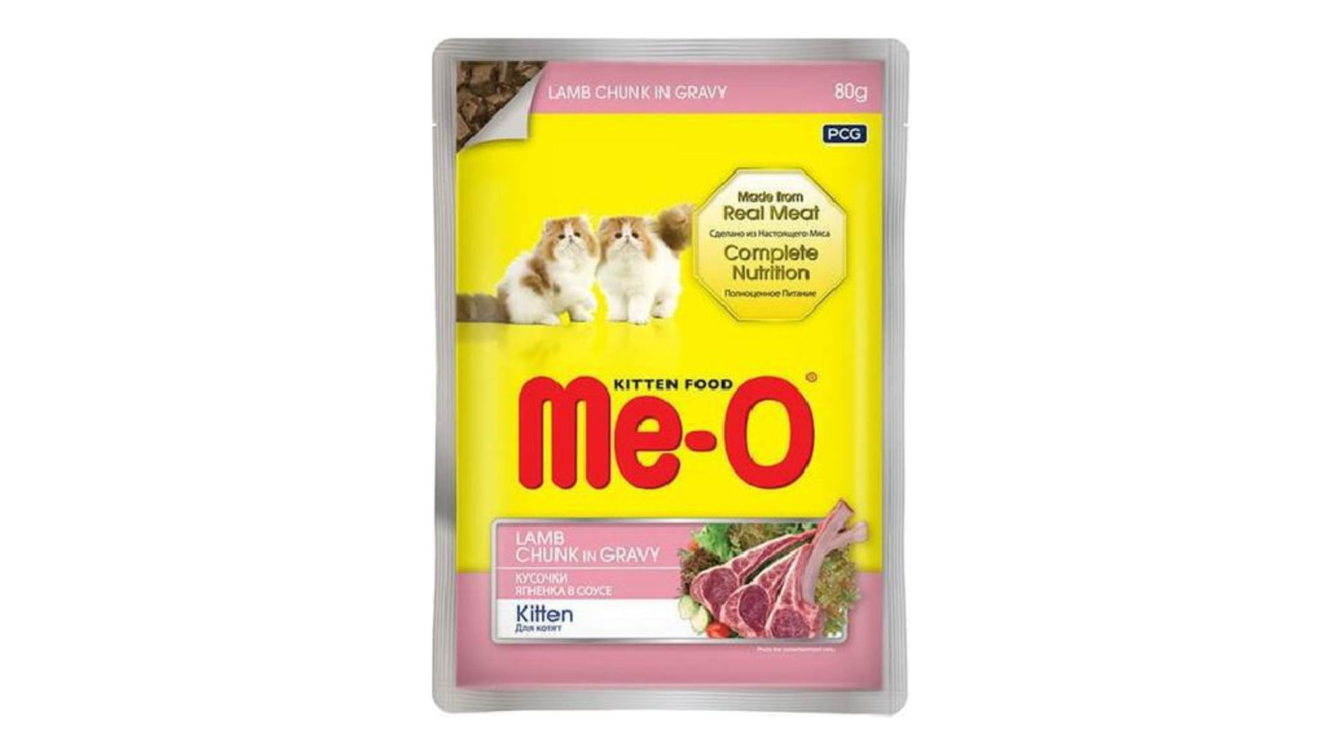 Me-O Kuzu Etli Yavru Yaş Kedi Maması 80 gram