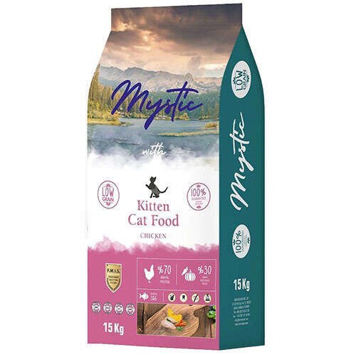 Mystic Kitten Düşük Tahıllı Tavuk Etli Yavru Kedi Maması 15 Kg