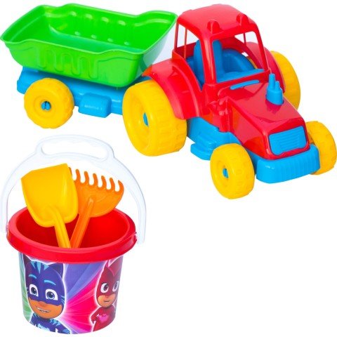 Dede 3511 Pjmasks Traktör Plaj Set