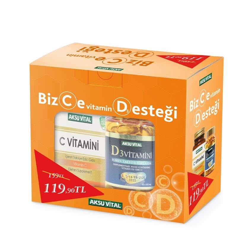Aksu Vital C ve D3 Vitamin Seti - BizCe vitamin Desteği