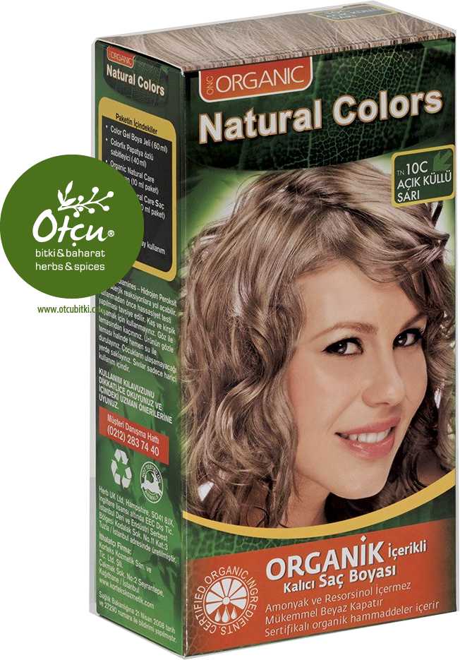 Natural Colors 10C Açık Küllü Sarı Organik Saç Boyası