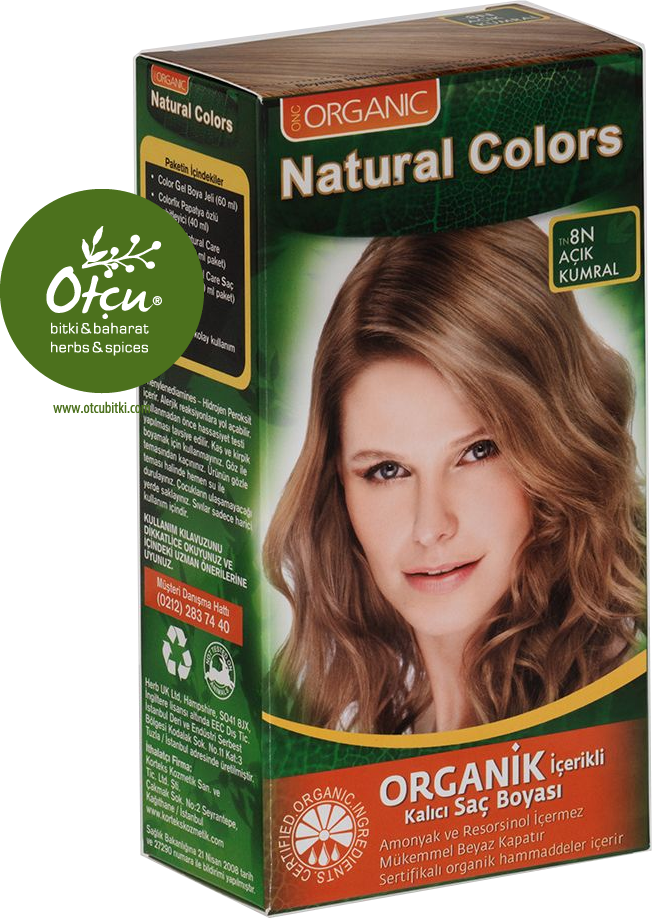 Natural Colors 8N Açık Kumral Organik Saç Boyası
