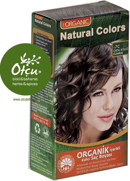 Natural Colors 7C Orta Küllü Kumral Organik Saç Boyası