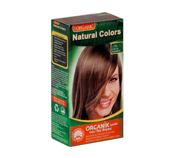 Natural Colors 7N Orta Kumral Organik Saç Boyası