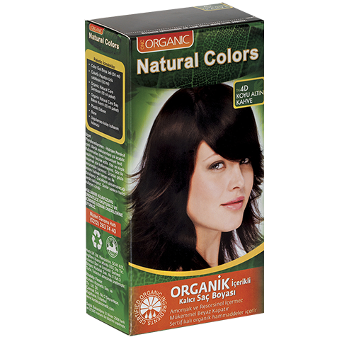 Natural Colors 4D Koyu Altın Kahve Organik Saç Boyası