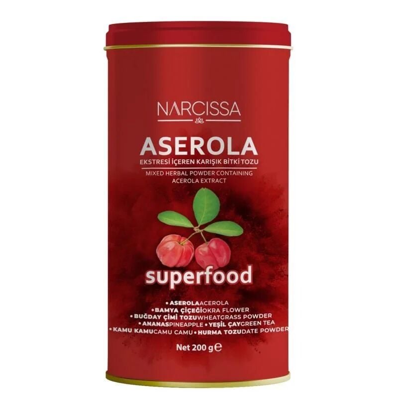 Narcissa Aserola Ekstresi içeren Karışık Bitki Tozu 200 gr