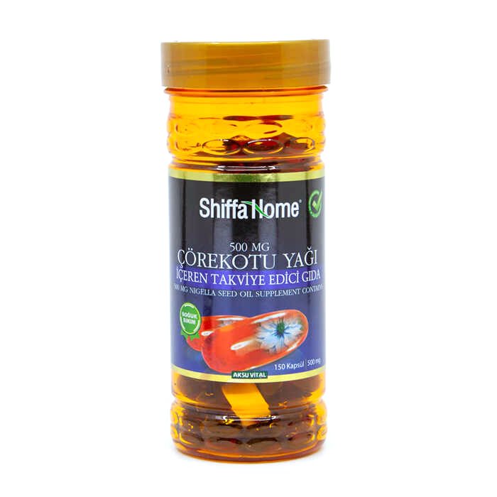 Shiffa Home Çörekotu Yağı İçeren Takviye Edici Gıda 500 mg 150 Kapsül