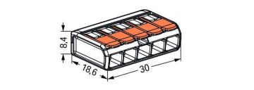 Wago 221-415 Kompakt Çok Amaçlı Klemens (0,2 - 4 mm²) 5x4 mm