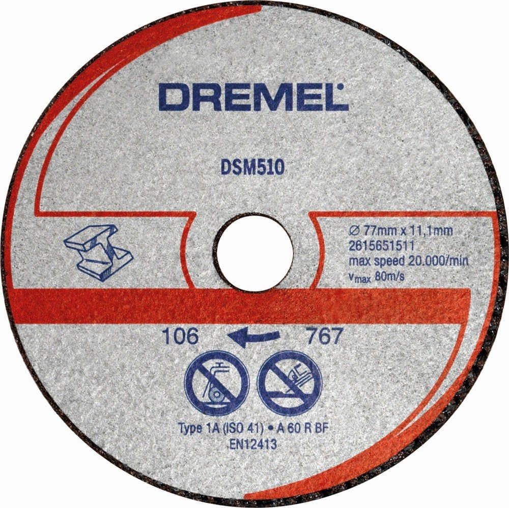 Dremel DSM20 İçin Metal ve Plastik Kesme Diski (DSM510) - 2615S510JB