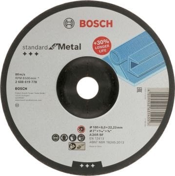 Bosch Taşlama Diski Standard For Metal 180x8,0x22,23 mm - 2608619778