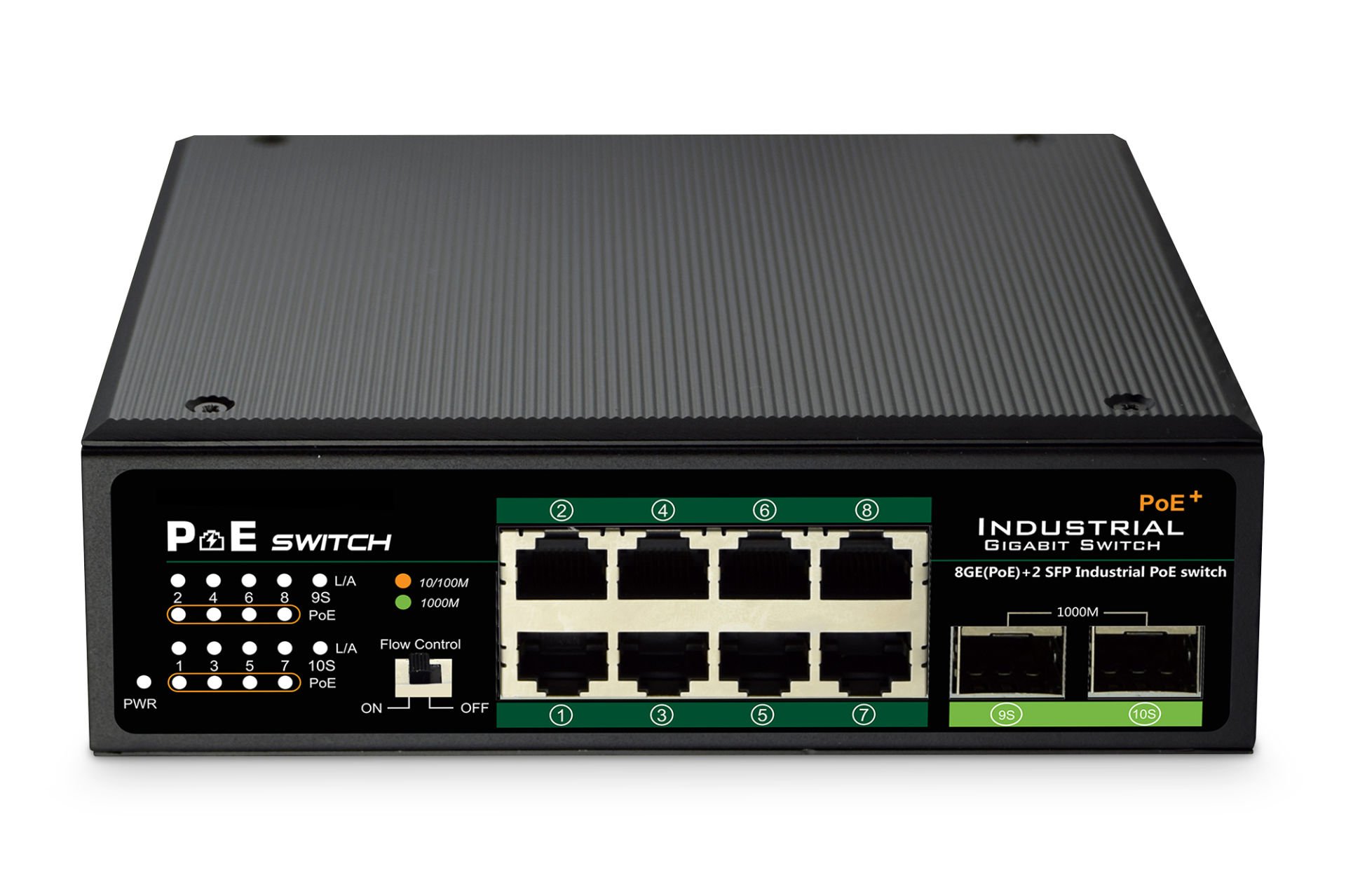 Assmann Endüstriyel Gigabit Poe+ Switch (Industrial Gigabit Poe+ Switch) 8 X Port 10/100/1000Base-Tx Ieee 802.3Af/At Poe+ Port 2 X Sfp Yuva Dın Ray -40 °C ~ +75 °C