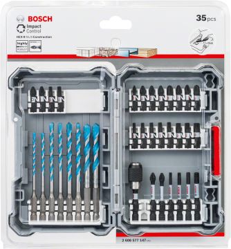 Bosch Vidalama ve Delme Ucu Impact Control Multi Construction Set (35 Parça) - 2608577147