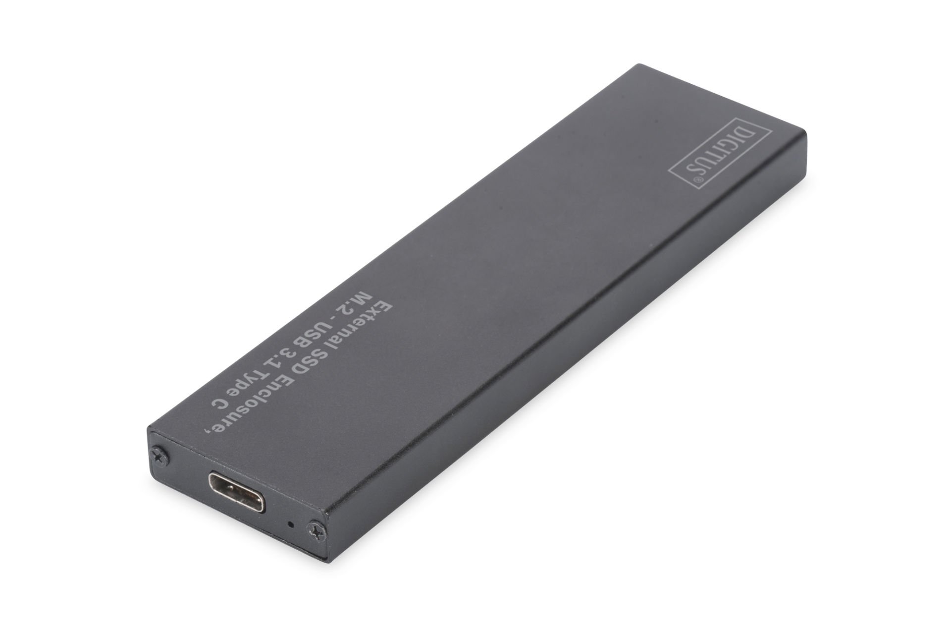 Assmann Harici M.2 Sata Ssd Kutusu, Bağlantı Arayüzü Usb 3.1 Tip C, Alüminyum Gövde, Siyah Renk, Çip Takımı Ep9461E