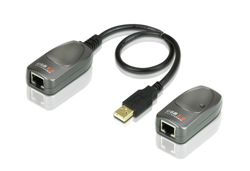 Aten Usb 2.0 Cat 5/5E/6 Mesafe Uzatma Cihazı, 60 Mt (Usb 2.0 Extender, 60 M)