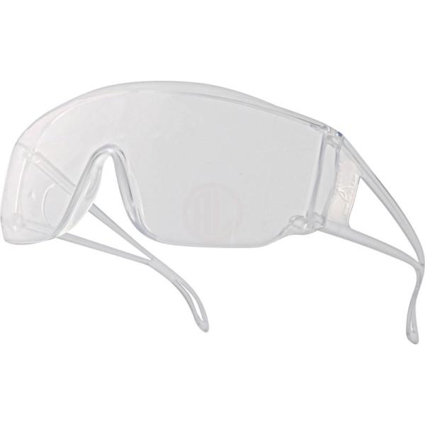 Deltaplus Essential Polikarbonat Ziyaretçi Gözlüğü UV400 Piton2 Clear Şeffaf