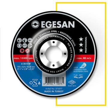 Egesan Kesme Diski Pro Inox 230x3,0x22,23 mm (A 30 R BF) (8697442720973)