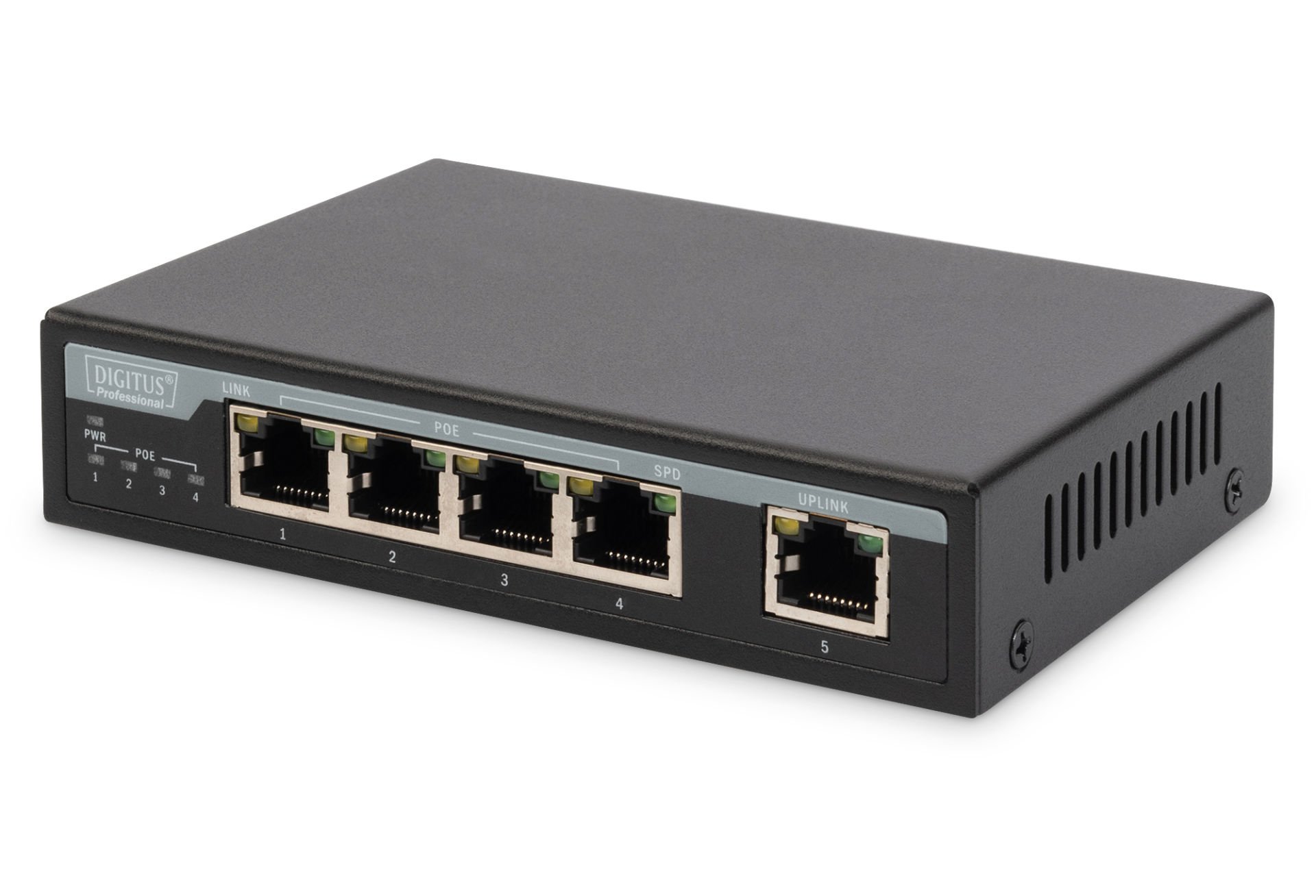 Assmann Digitus Yönetilemeyen (Unmanaged) 4-Port Fast Ethernet Poe Desktop Switch + 1 X Uplink