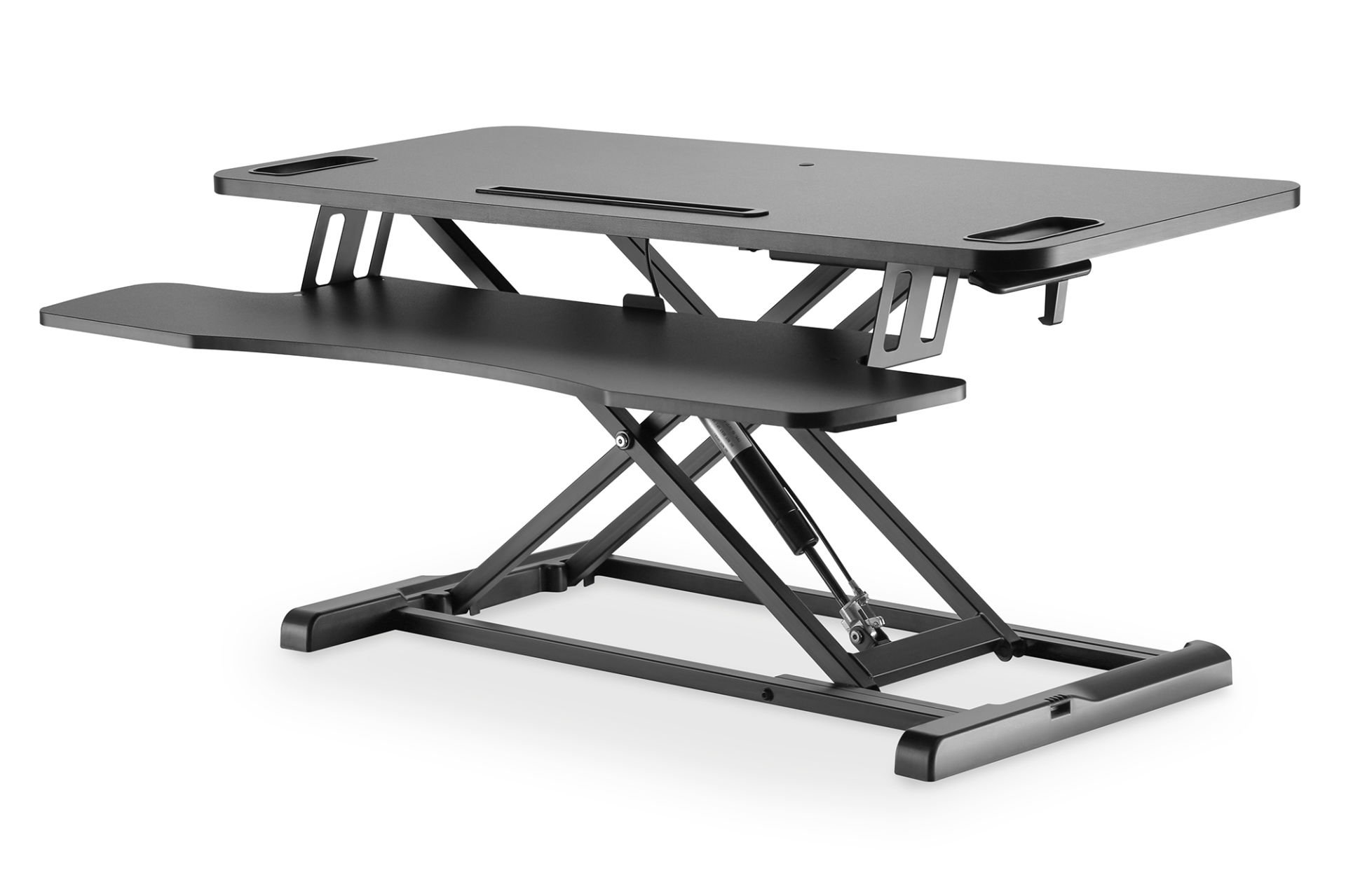 Assmann Dıgıtus Ergonomic Workspace Riser (Height Adjustable Sit-Stand Desktop 95X61X11-46Cm, Lower Keyboard And Mouse Deck )