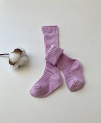 Lila Fitilli Diz Altı Çorap