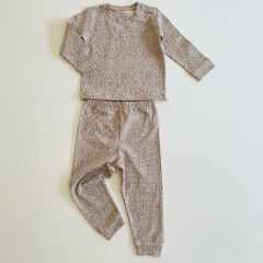Taş  Rengi Dots Pijama Takımı