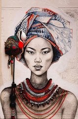 Afrikalı Kadın Portresi