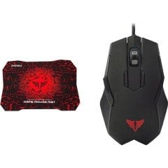 EVEREST SGM-X77 USB SIYAH GAMING MOUSE PAD VE OYUNCU MOUSE
