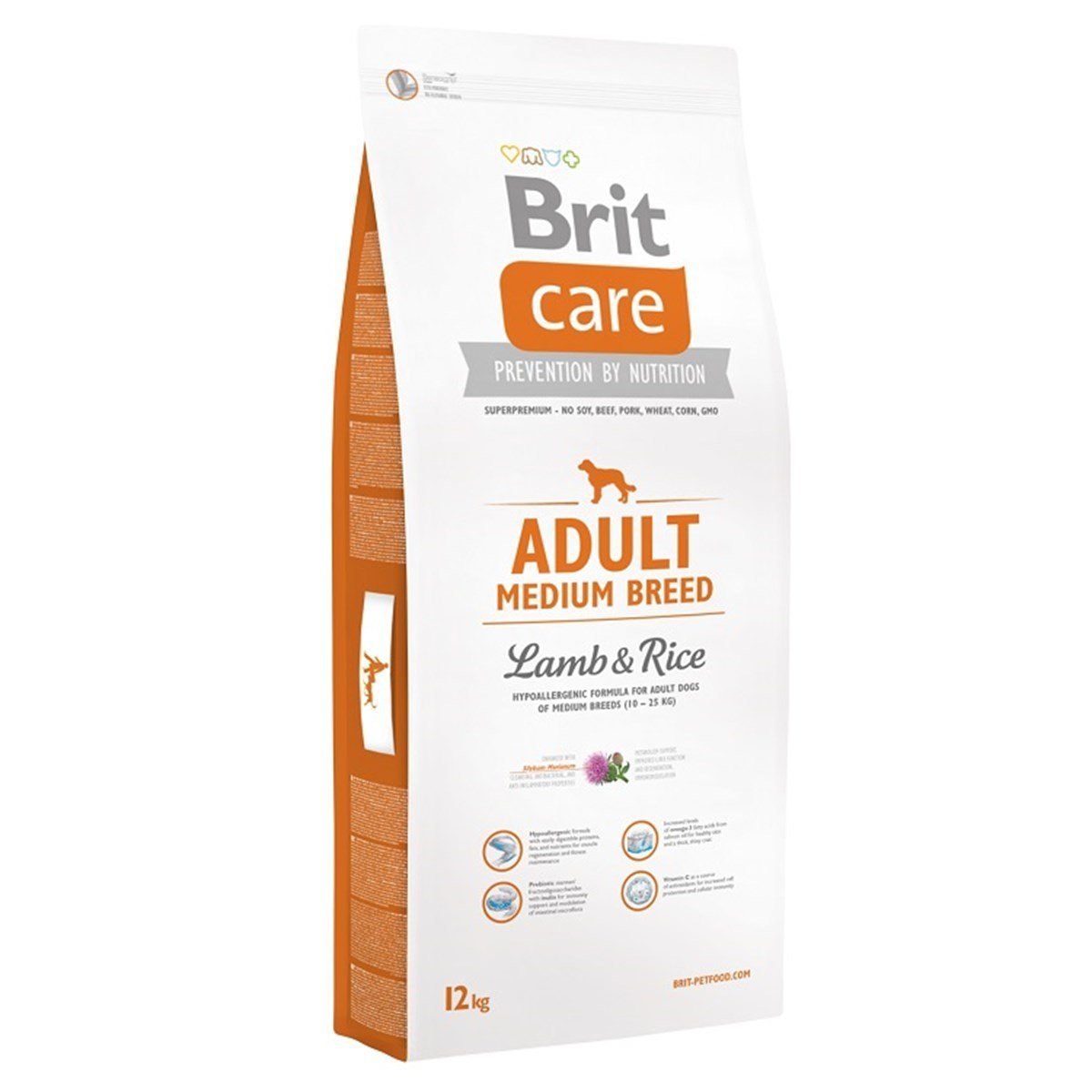 Brit Care Hypo-Allergenic Orta Irk Kuzulu Yetişkin Köpek Maması 12 Kg