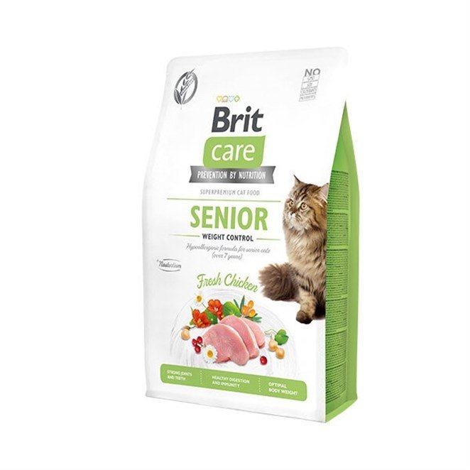 Brit Care Senior HypoAllergenic Kilo Kontrolü Tahılsız Yaşlı Kedi Maması 2kg