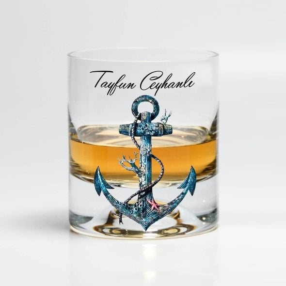 Çapa Denizci Kişiye Özel Paşabahçe Viski Bardağı