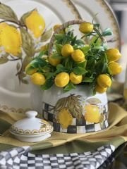 Limonlu porselen küçük demlik