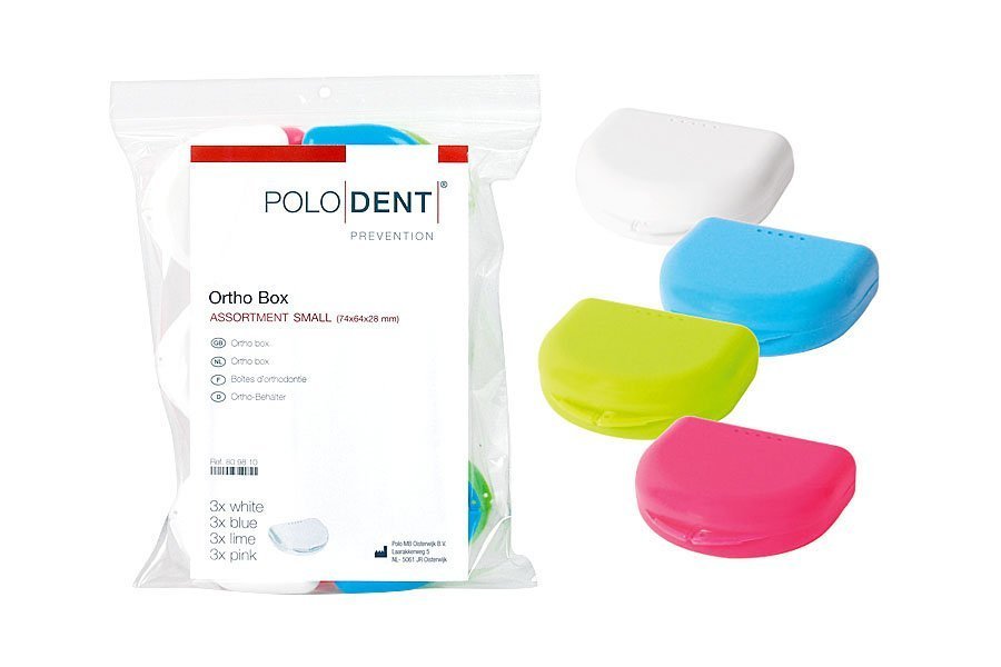 Ortho Box Small, 4 x 3 Ortho Boxes, White,Blue,Lime,Pink