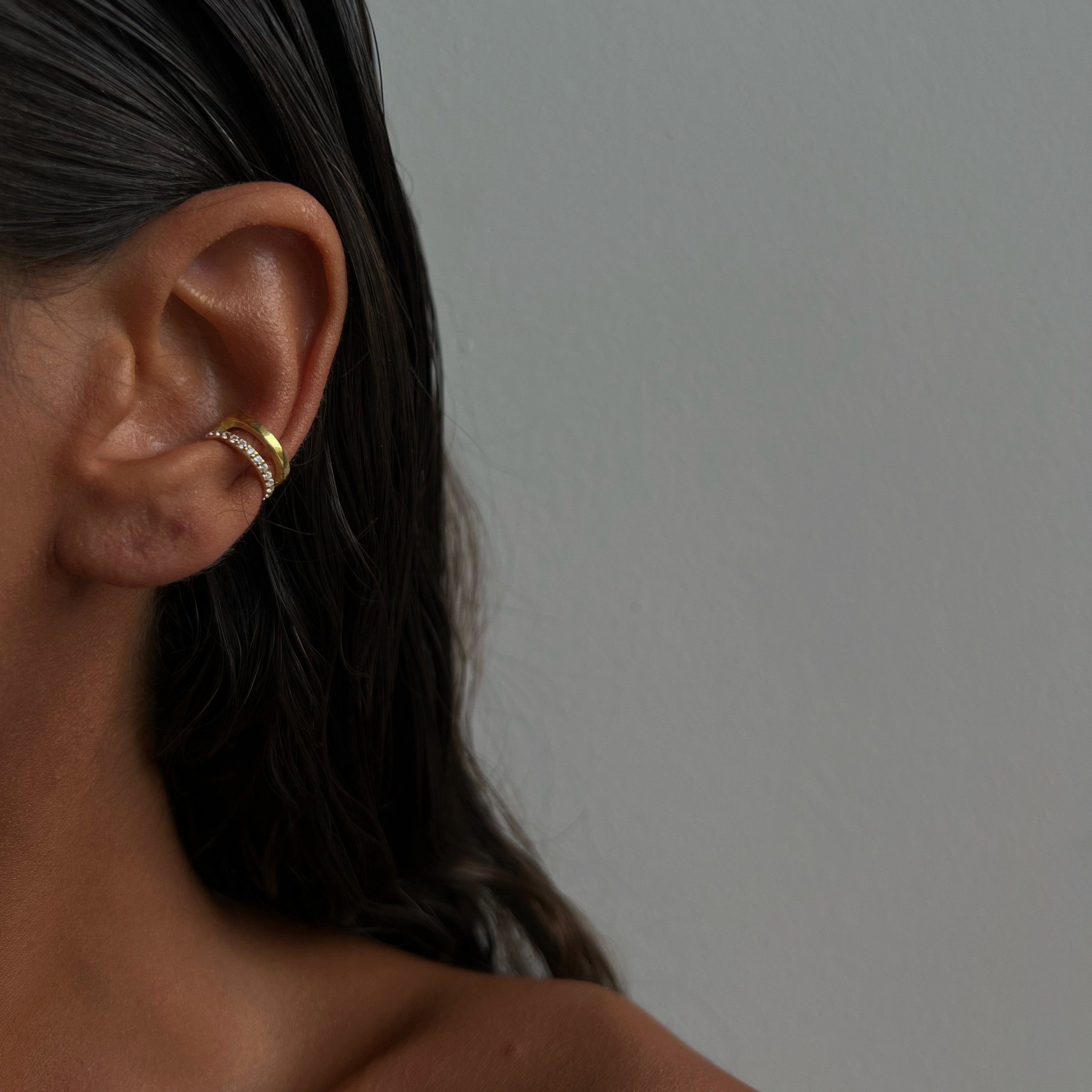 925 Gümüş / İki Şerit Earcuff